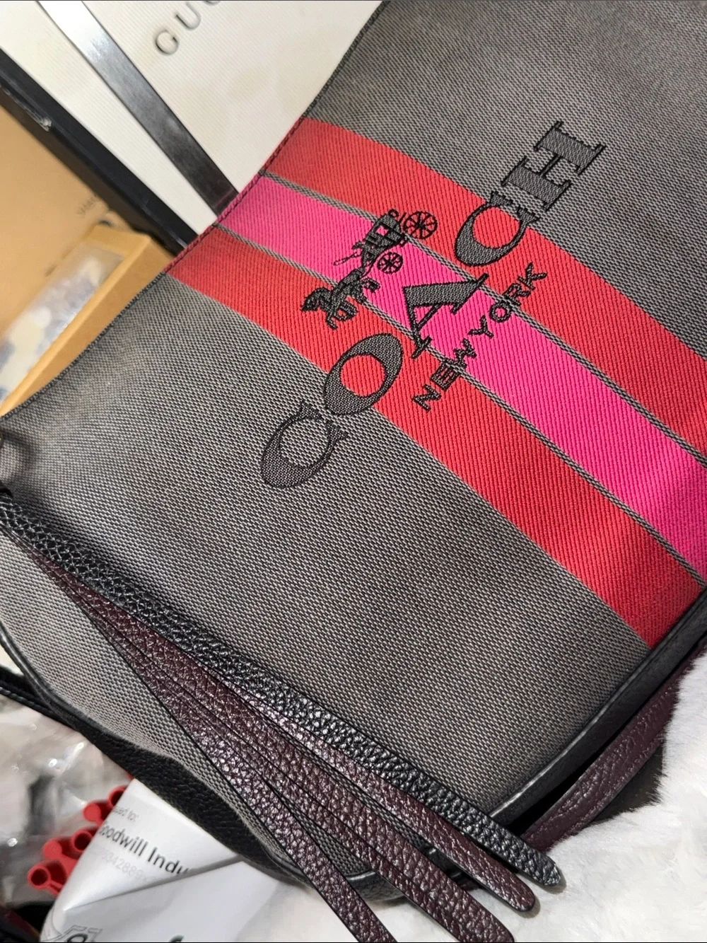 Coach canvas shoulder
